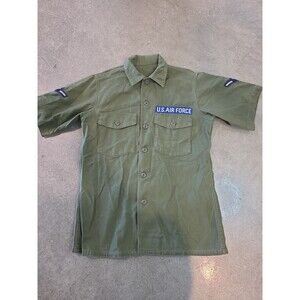 Vintage 60s Og 107 Air Force Shirt Sateen Short Sleeve Fits: Mens Size Medium